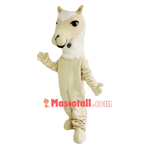 Standing Soft Alpaca Mascot Costume