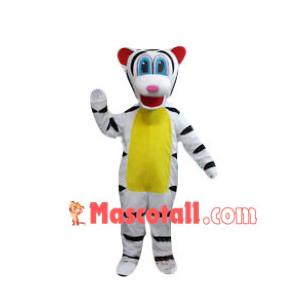 Nice White Tiger Cartoon Mascot Costume
