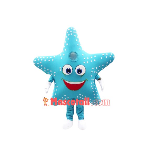 Shiny Blue Starfish Mascot Costume
