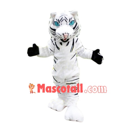 Majestic White Tiger Mascot Costume