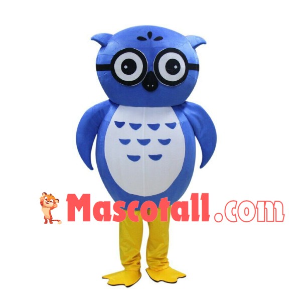 Small Blue Owl Mascot Costume