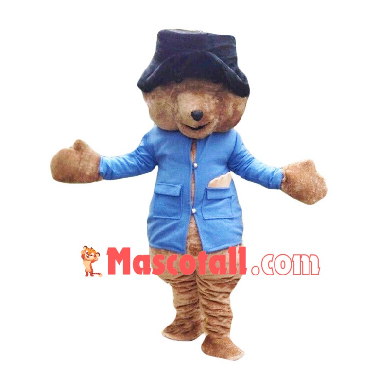 Bear In Black Turban Mascot Costume