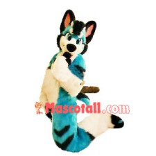 Enchanting Blue Power Wolf Mascot Costume