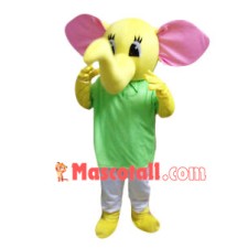 Positive Yellow Elephant Mascot Costume