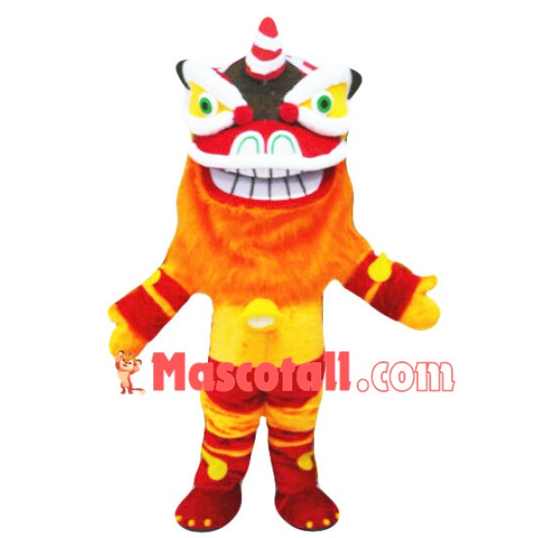 Chinese Traditional Lion Dance Outfit Mascot Costume
