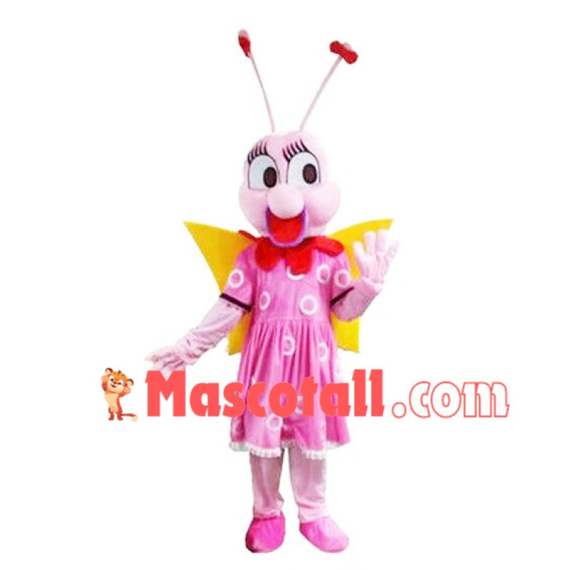 Joyous Pink Flower Butterfly Mascot Costume