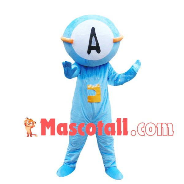 Light Blue Shield Doll Mascot Costume
