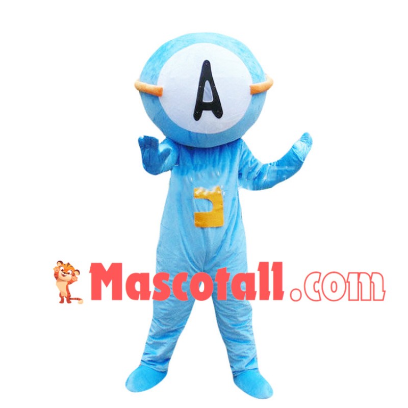 Light Blue Shield Doll Mascot Costume