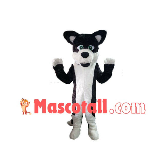 Frank Black & White Dog Mascot Costume