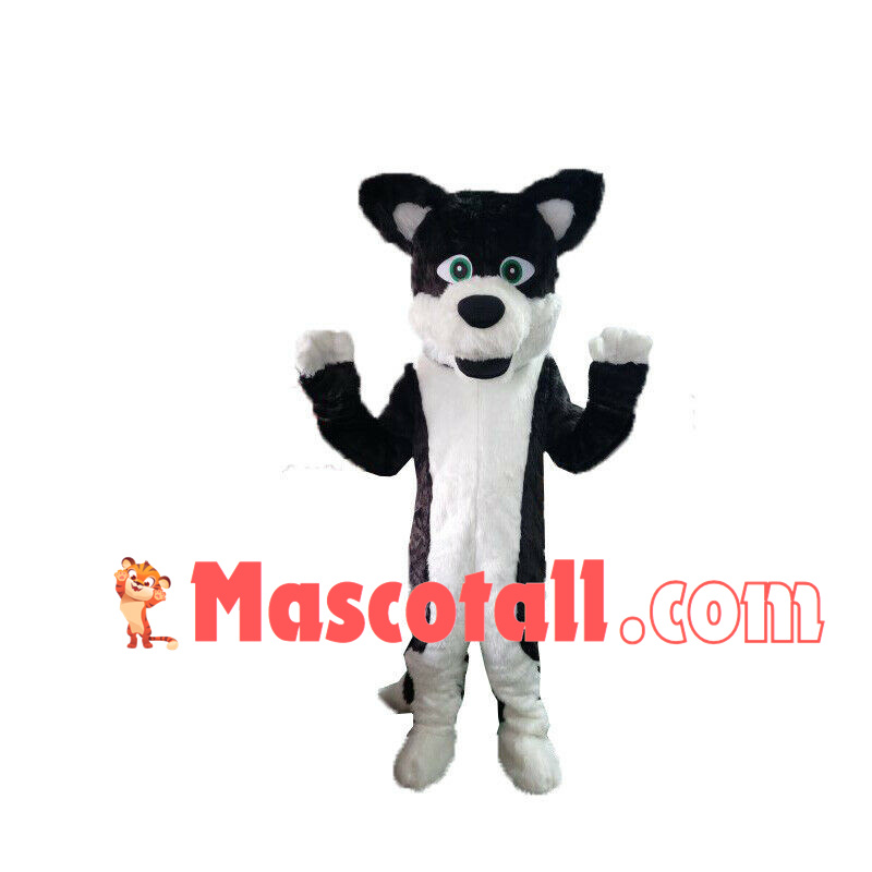 Frank Black & White Dog Mascot Costume