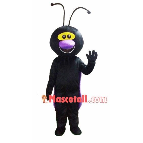 Pleased Black Ant Mascot Costume