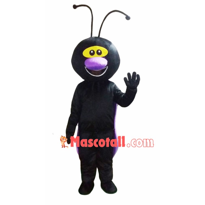 Pleased Black Ant Mascot Costume