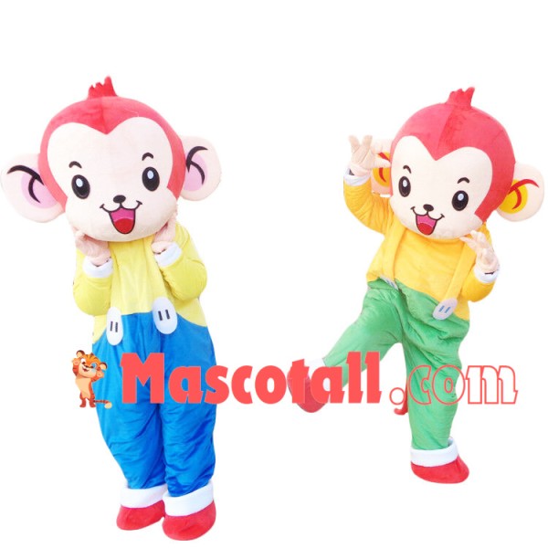 Playful Cute Twins Monkey Mascot Costume