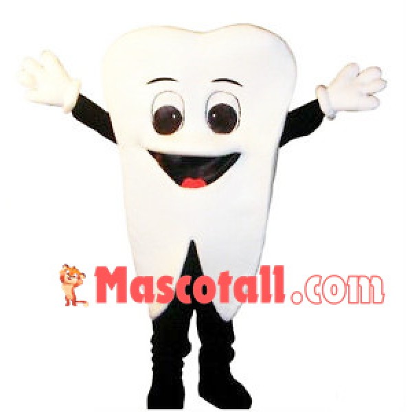 Solid White Tooth Mascot Costume