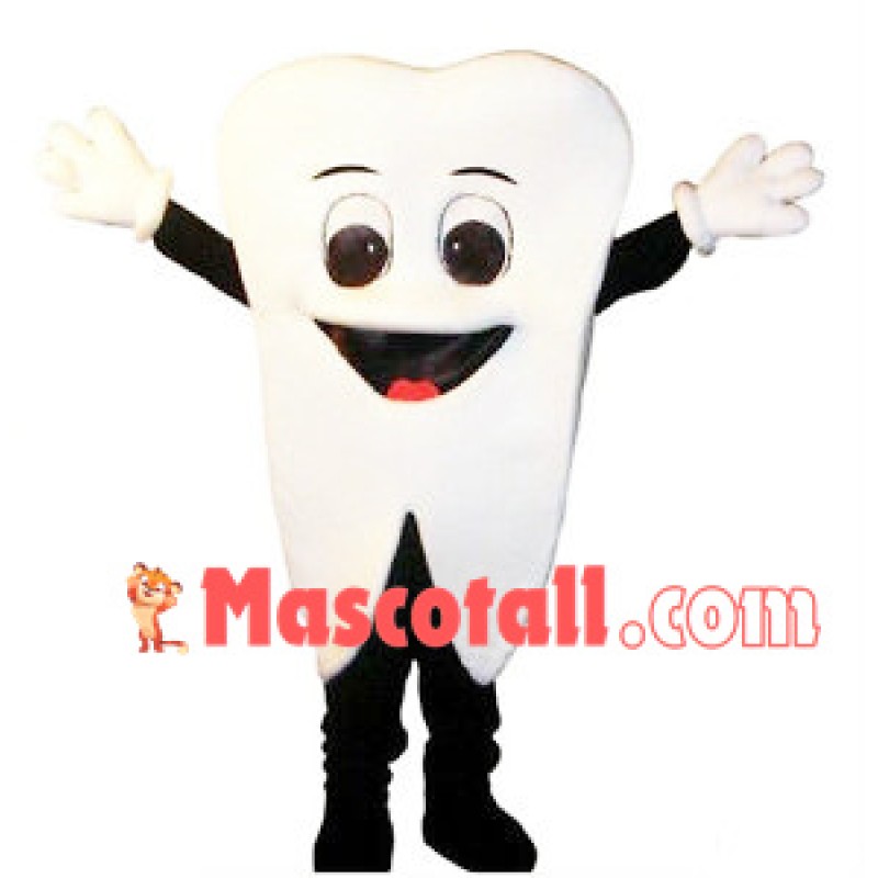 Solid White Tooth Mascot Costume