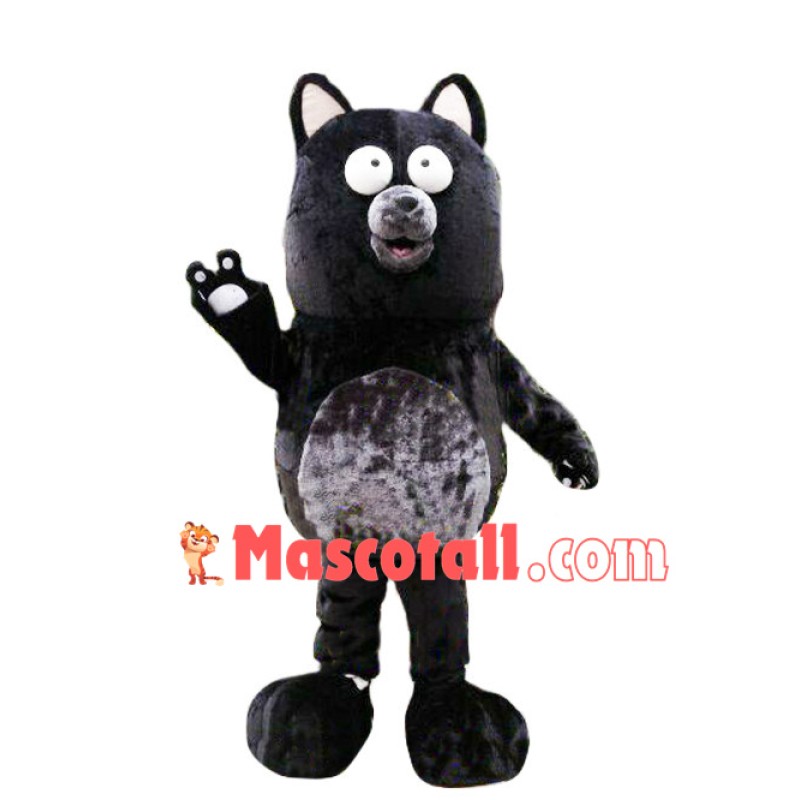 Small Black Dog Adult Mascot Costume