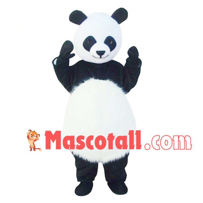 Precious Panda Mascot Costume Long Wool