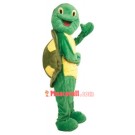 Crumpled Green Turtle Mascot Costume