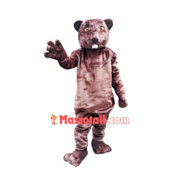 Brown Soft Beaver Mascot Costume