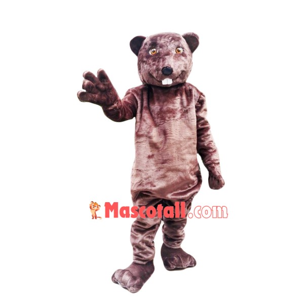 Brown Soft Beaver Mascot Costume