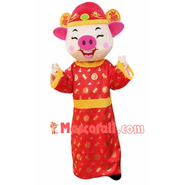 Wealth Pig Mascot Adult Costume