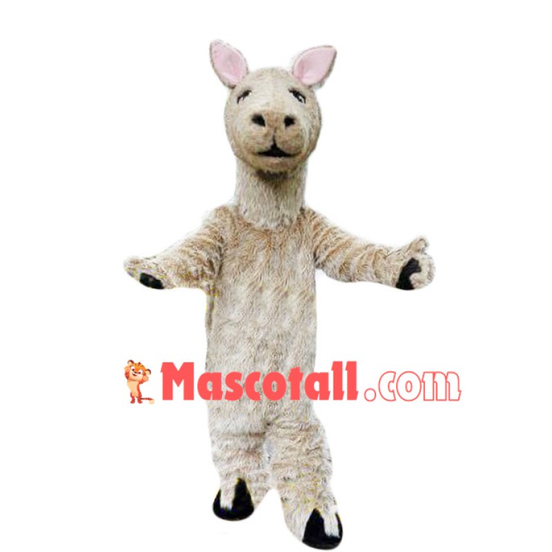 Docile Alpaca Mascot Furry Costume