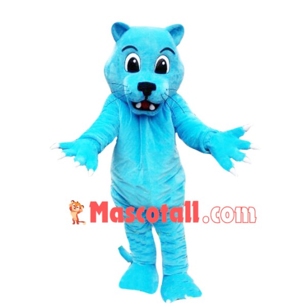 Blue Panther With Sharp Claws Mascot Costume