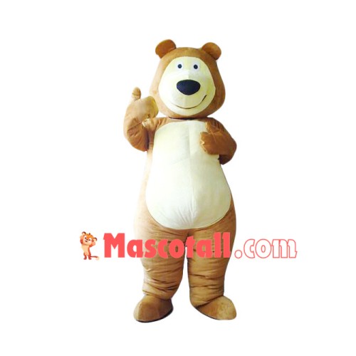 Optimistic Strong Bear Mascot Costume