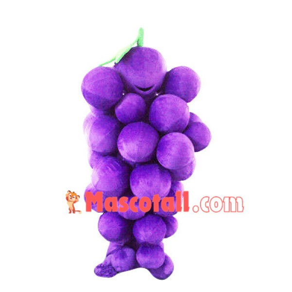 Bunch Of Purple Grapes Mascot Cartoon Costume