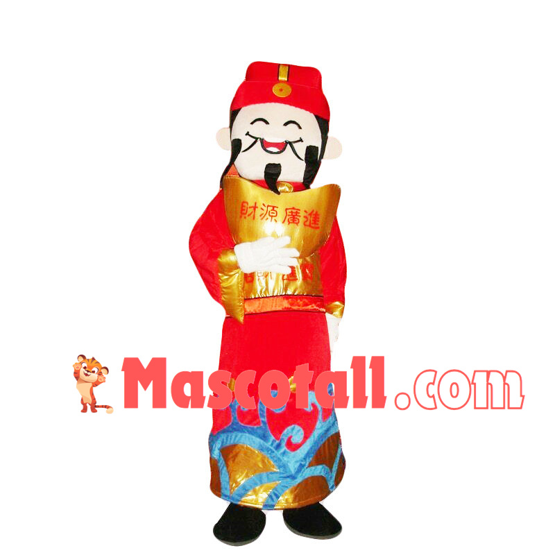 Chinese The God Of Wealth Mascot Costume