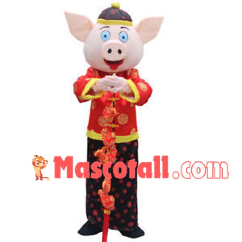 Festive Auspicious Pig Mascot Costume