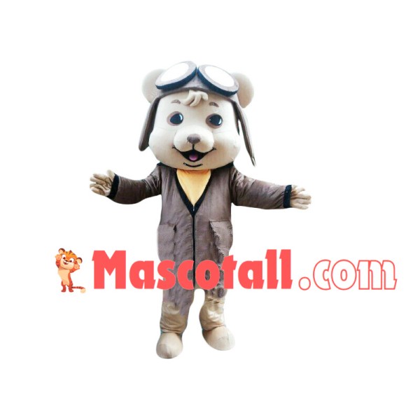 Pilot Mouse Adult Mascot Costume