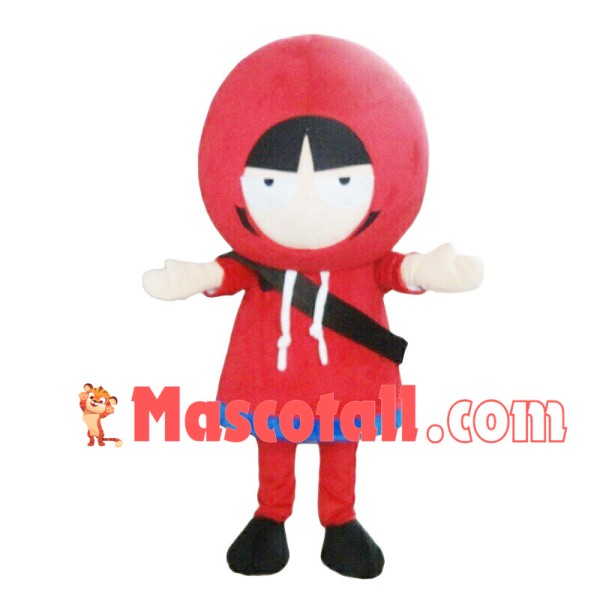 Little Girl In Red Sweater Mascot Costume