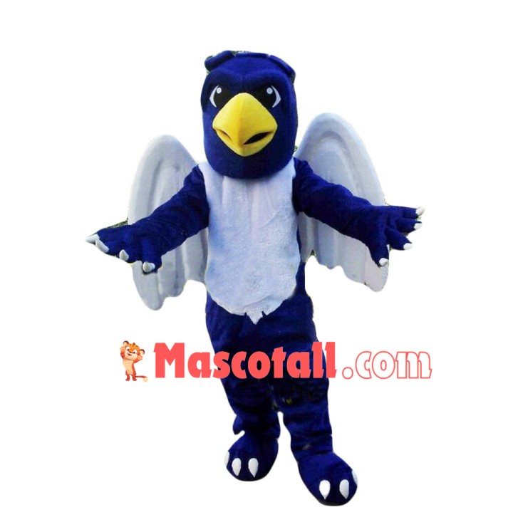 Blue Eagle With Angle Wings Mascot Costume