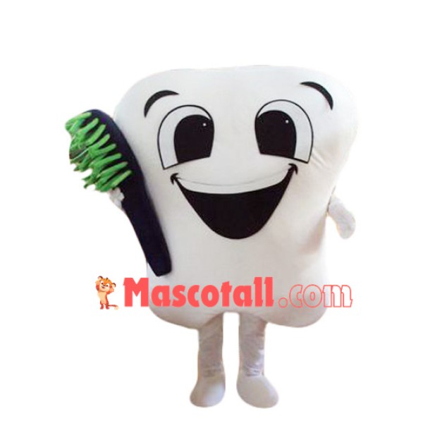 Big Tooth With Brush Mascot Costume