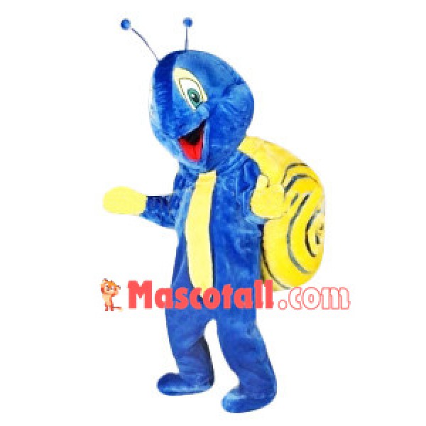 Slow Navy Blue Snail Mascot Costume