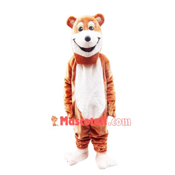 Soft Brown Bear Adult Mascot Costume