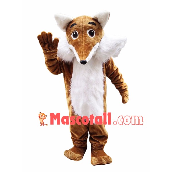 Cautious Probing Fox Mascot Costume