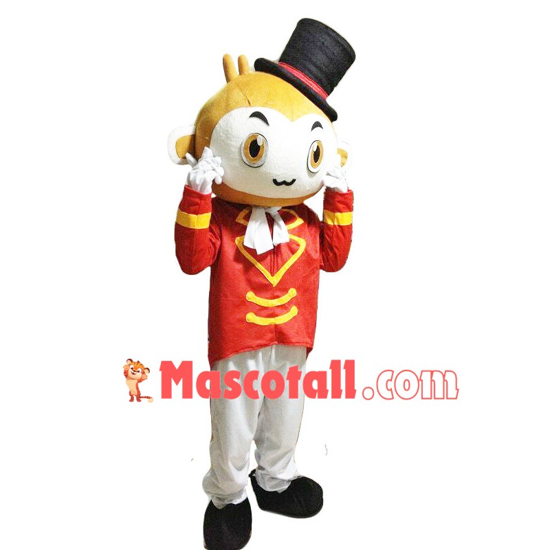 Hotel Bellboy Monkey Mascot Costume