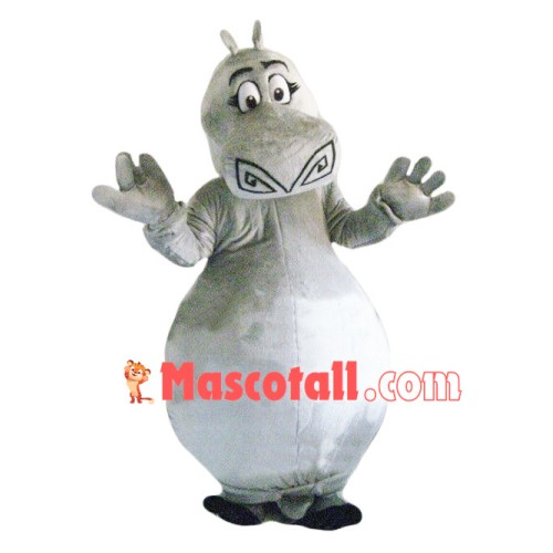 Doubtful Huge Hippo Mascot Costume