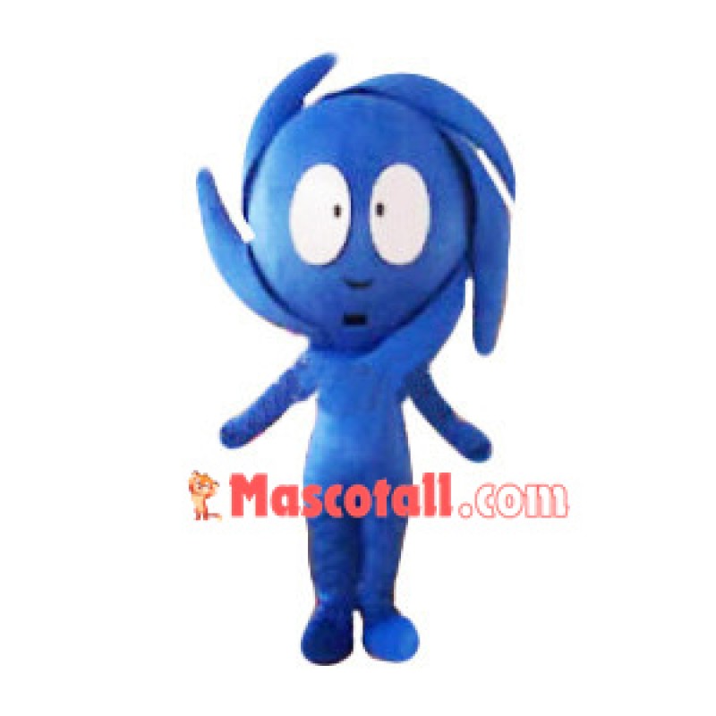 Blue Whirlwind Doll Cartoon Mascot Costume