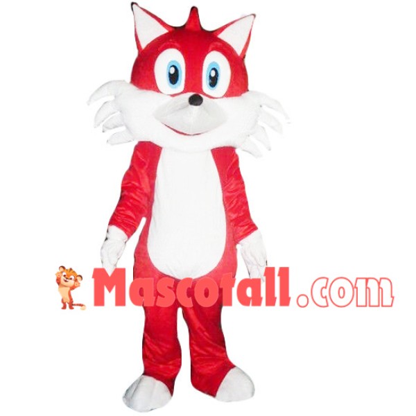 Lively Red Cat Mascot Costume