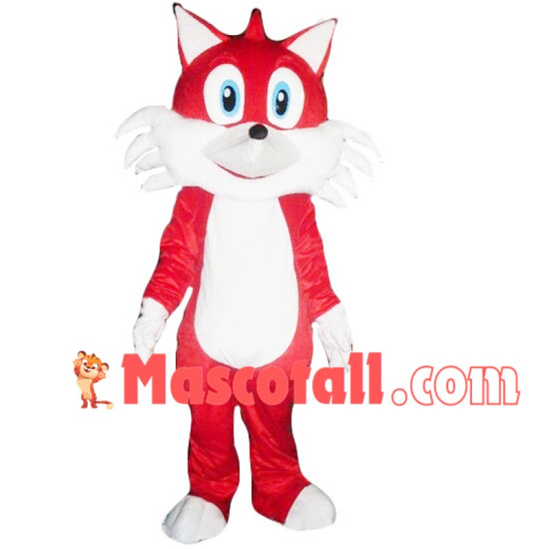 Lively Red Cat Mascot Costume