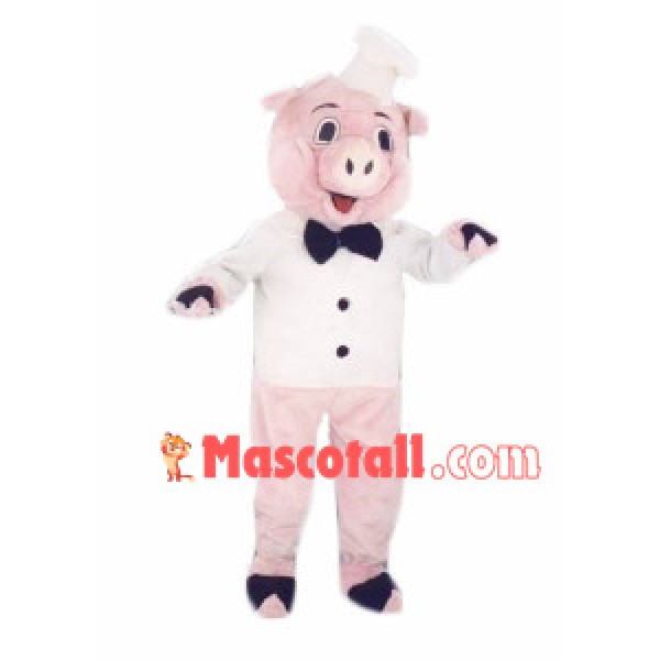 Western Chef Pig Mascot Costume