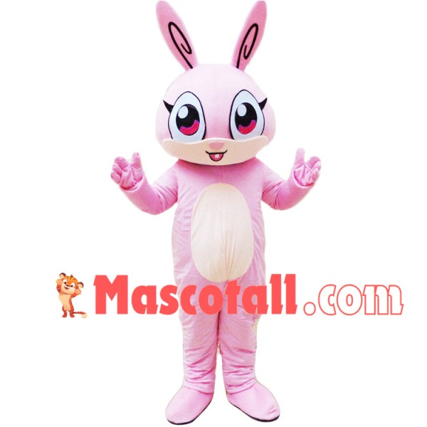 Red Eyes Rabbit Adult Mascot Costume