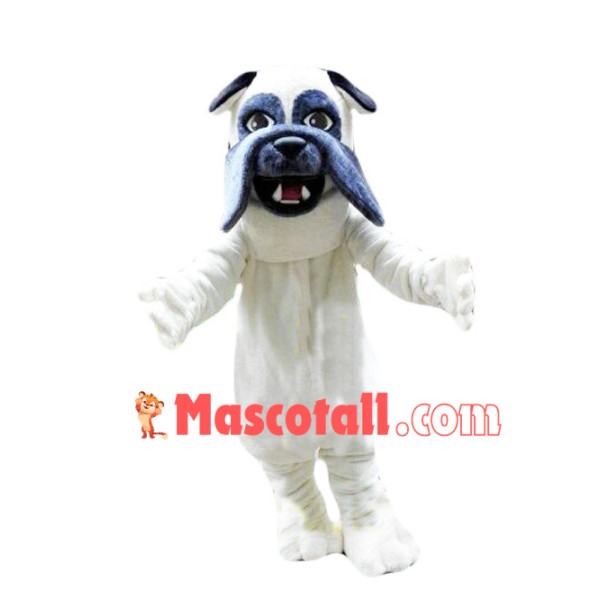 Ferocious White Bulldog Mascot Costume