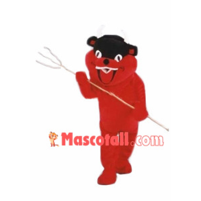 Trident Red Demon Mascot Costume