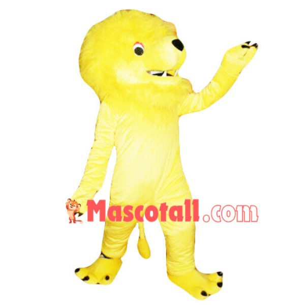Carnival Yellow Lion Mascot Costume