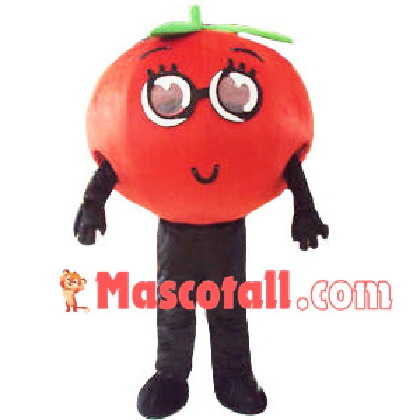 Transparent Eyes Cartoon Tomato Mascot Costume