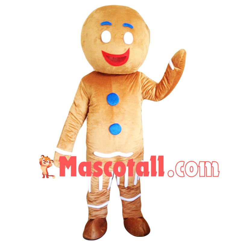 Christmas Gingerbread Man Mascot Costume